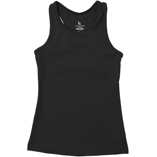 Girls' Racerback Tank Top: Black
