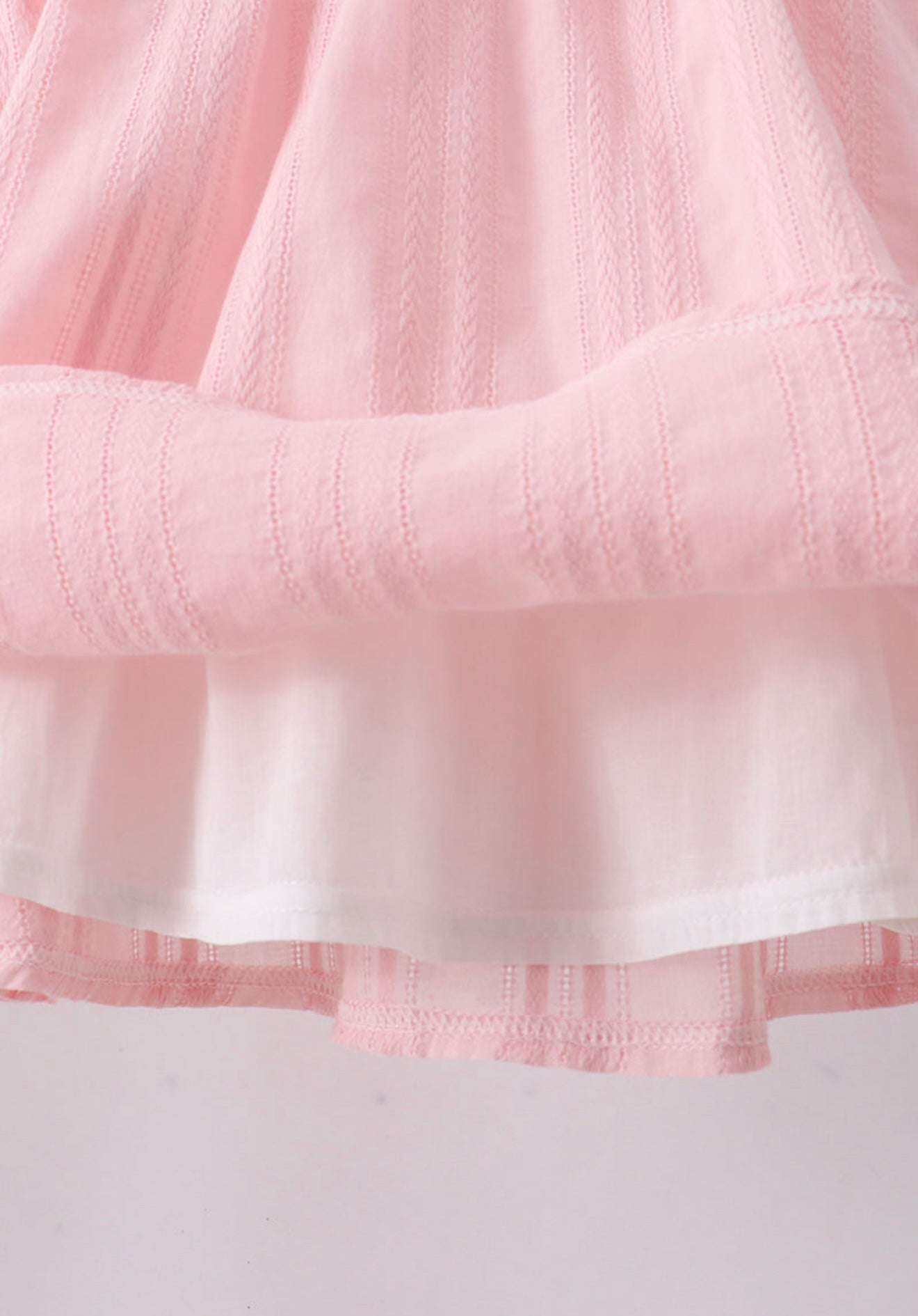 Pink princess smocked ruffle shorts set