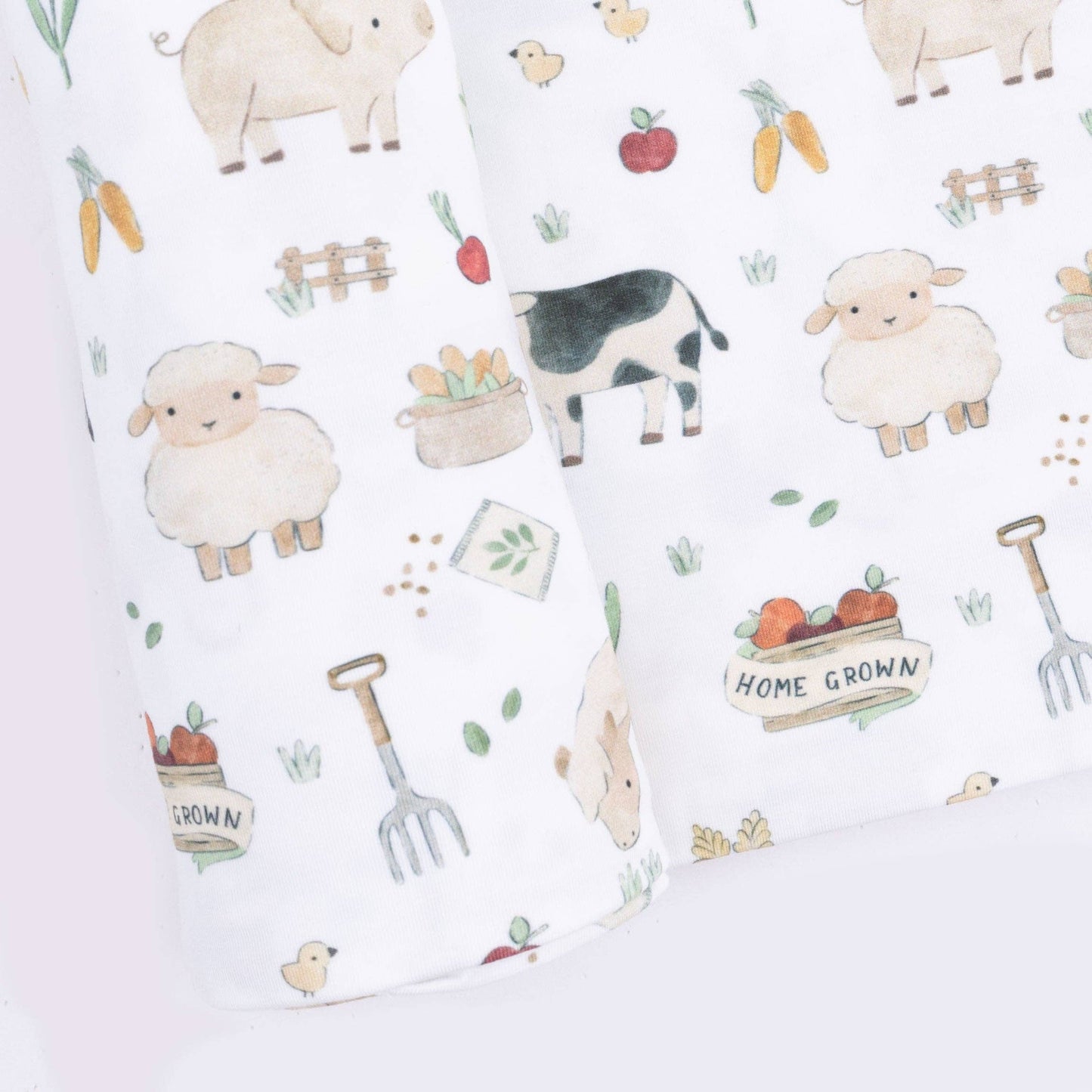 Cute Farm Animals Uni - Swaddle Blanket: 45X45