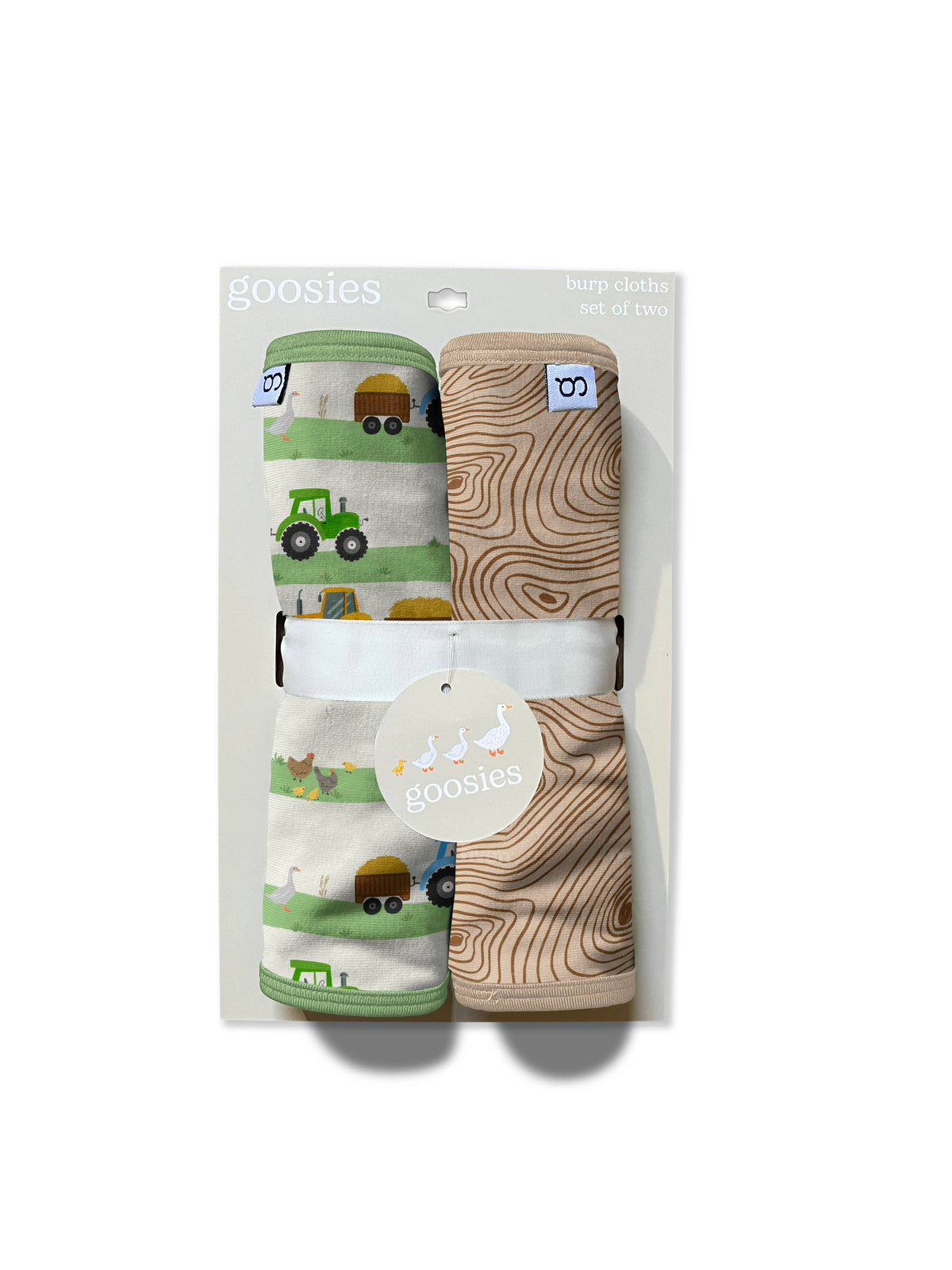 Farm Stripes Burp Cloth Set