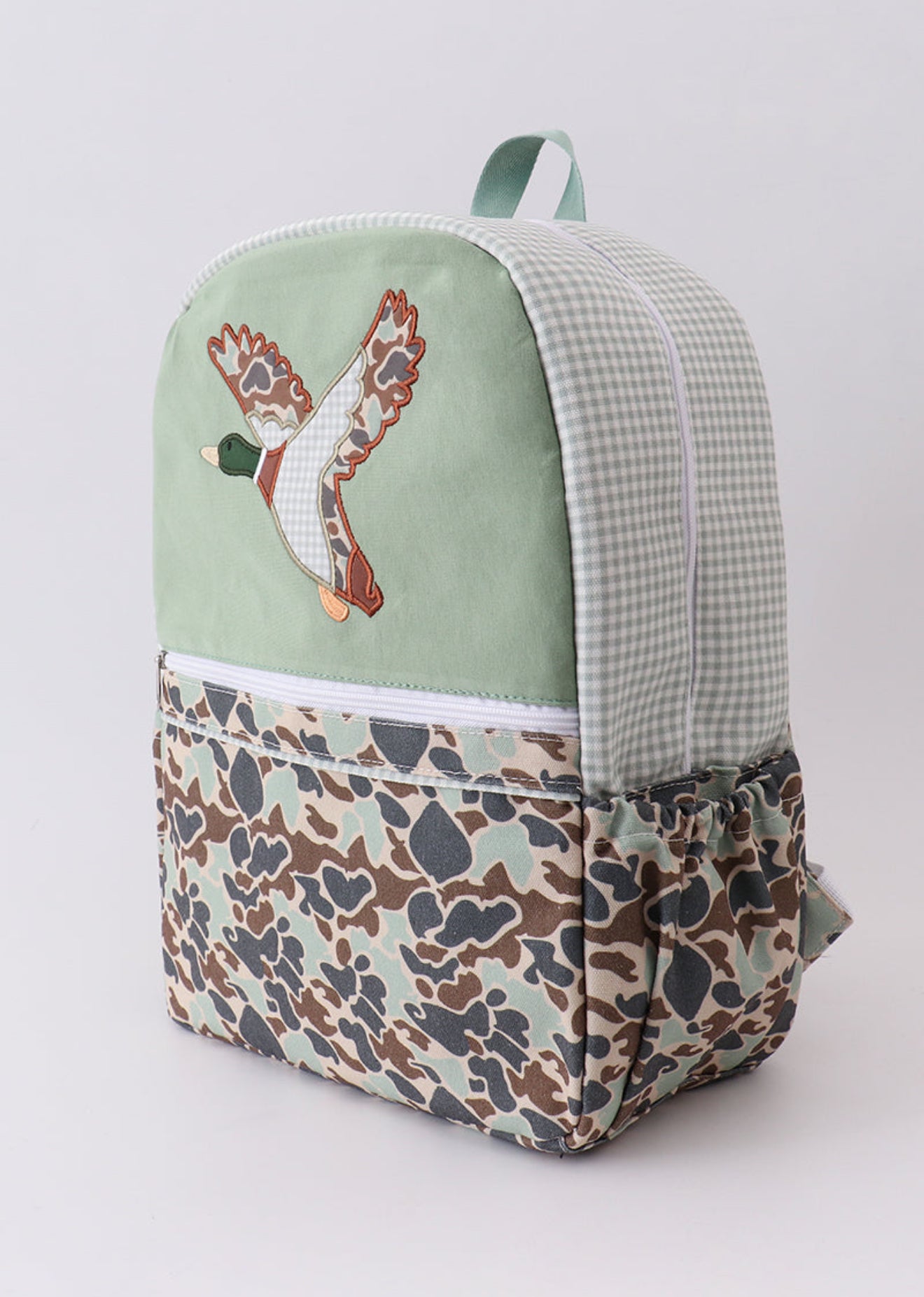 Camouflage duck print backpack