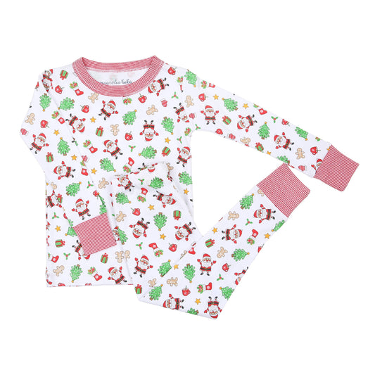 Jolly Holiday Long Pajamas: Red