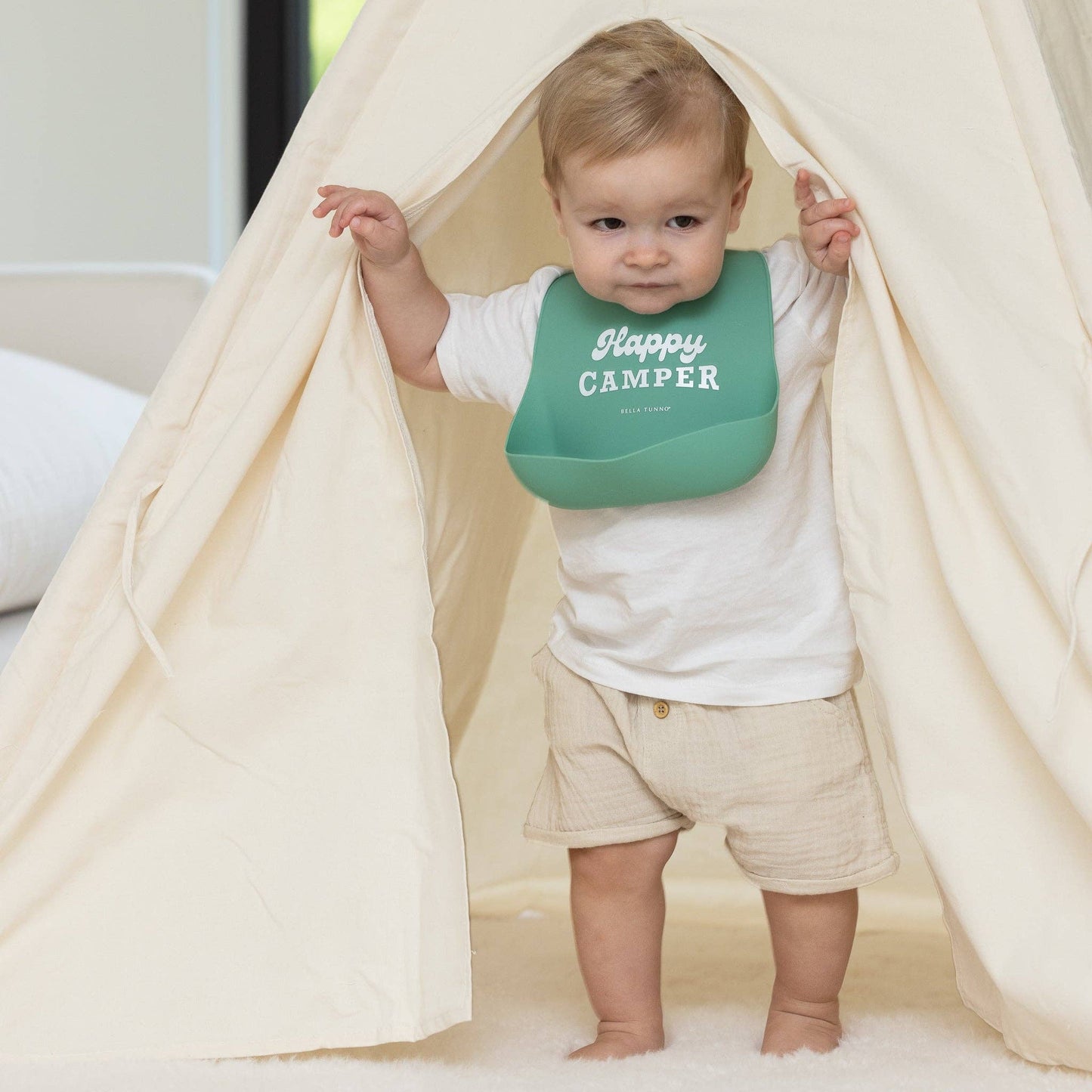 Happy Camper Wonder Bib: Green