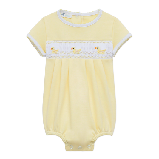 Little Ducklings Classics Smocked Bubble - Yellow: Newborn