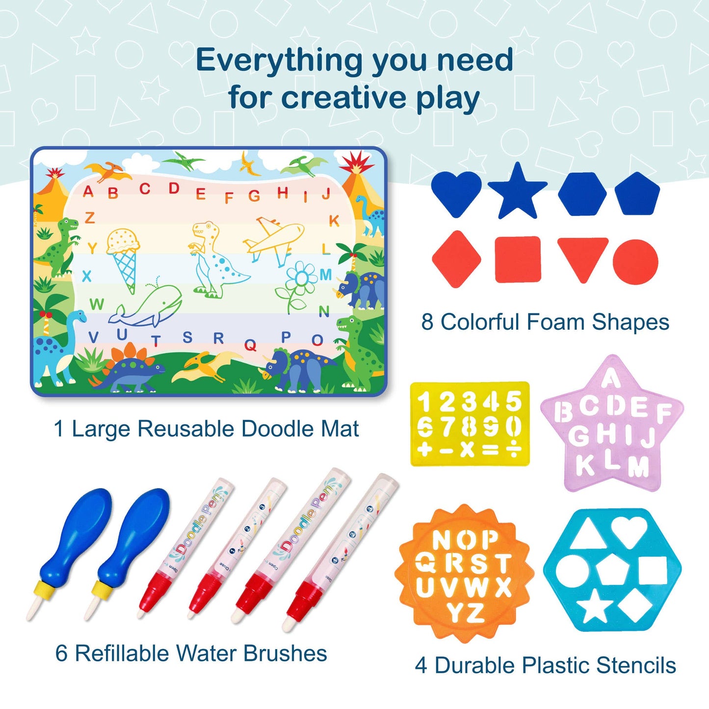 Dinosaur Land Doodle Mat