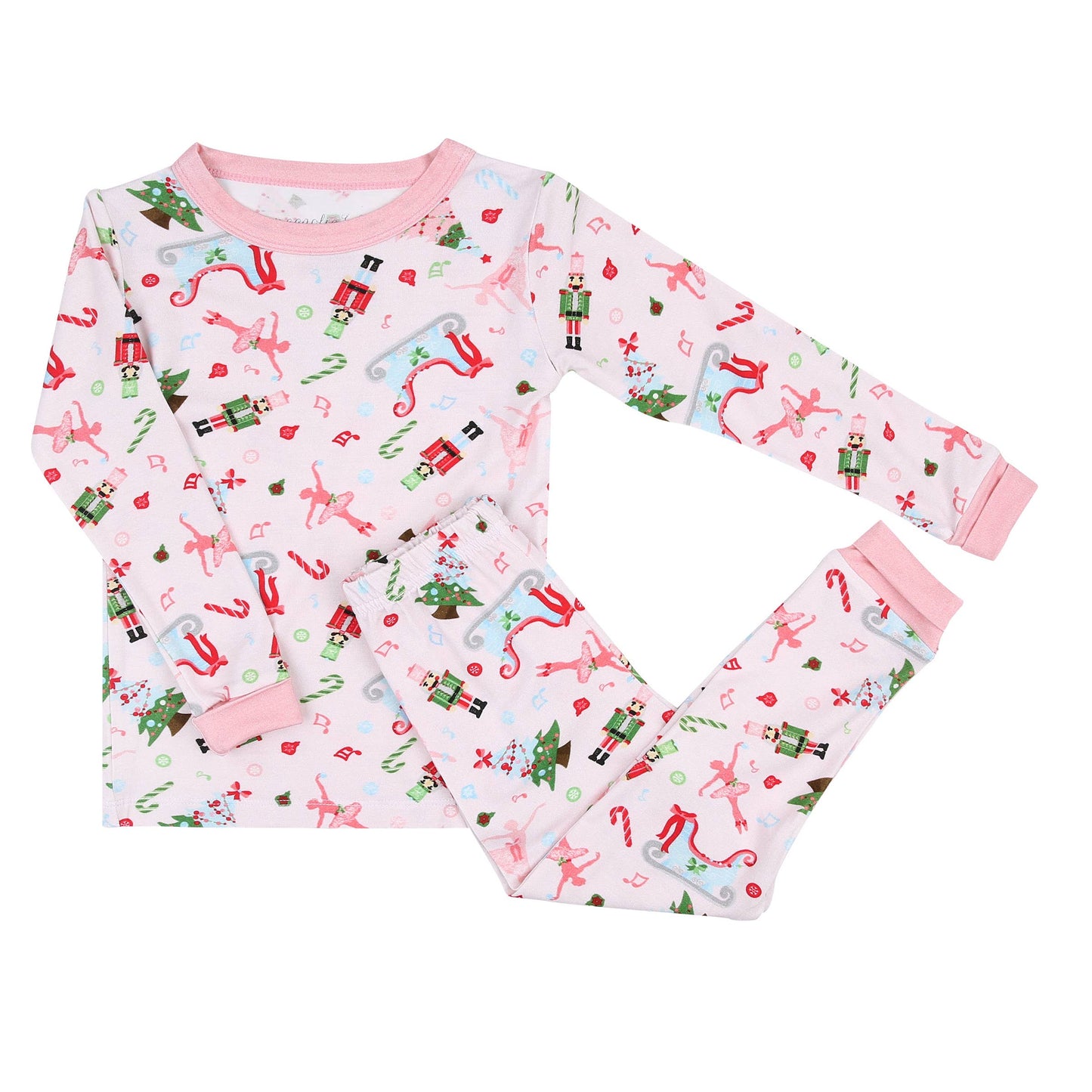Nutcracker Joy Long Pajamas: Pink
