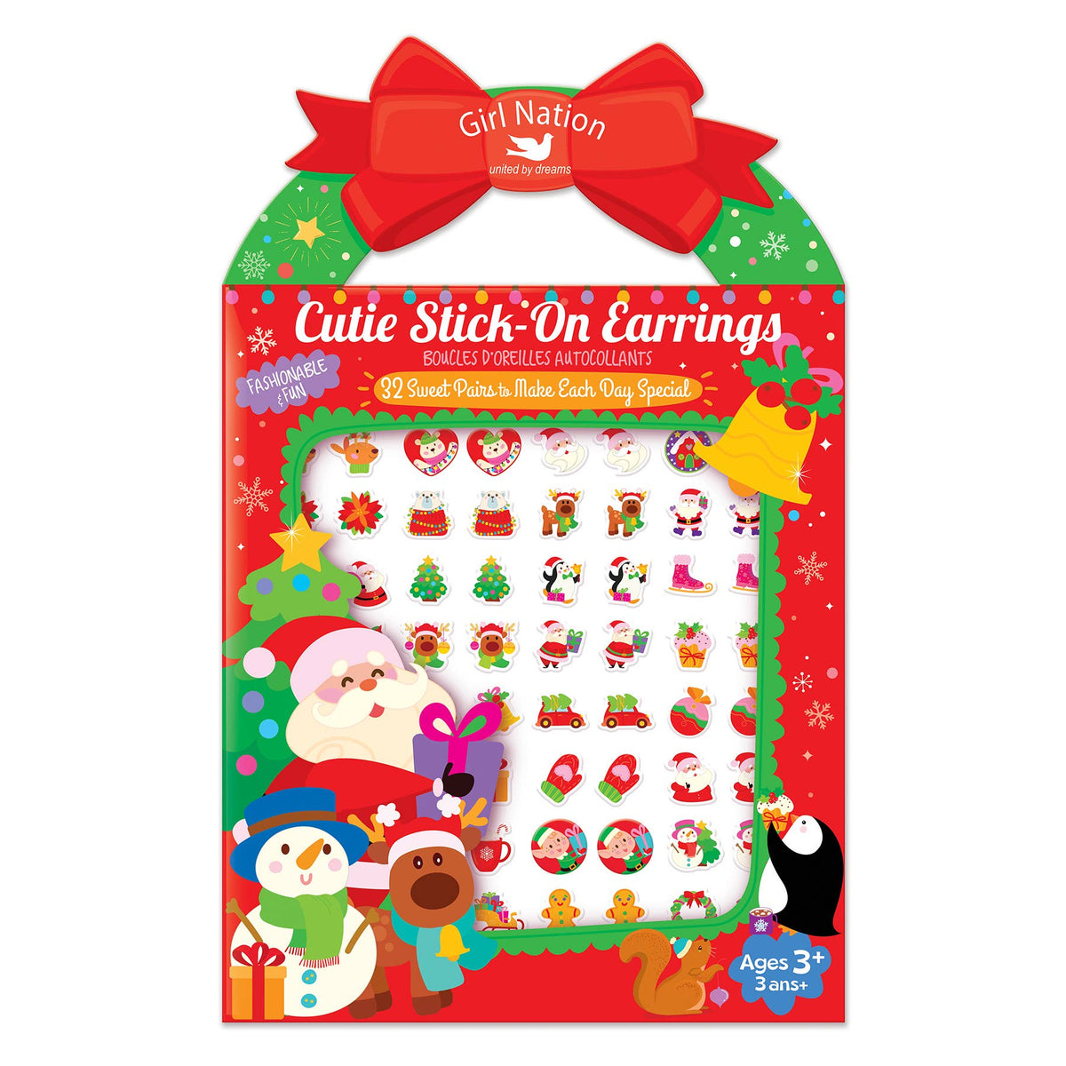 Christmas Stick-On Earrings | Holly Jolly