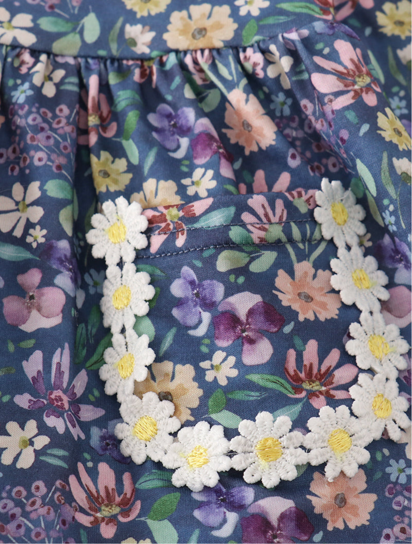 Purple floral lace bloomer set