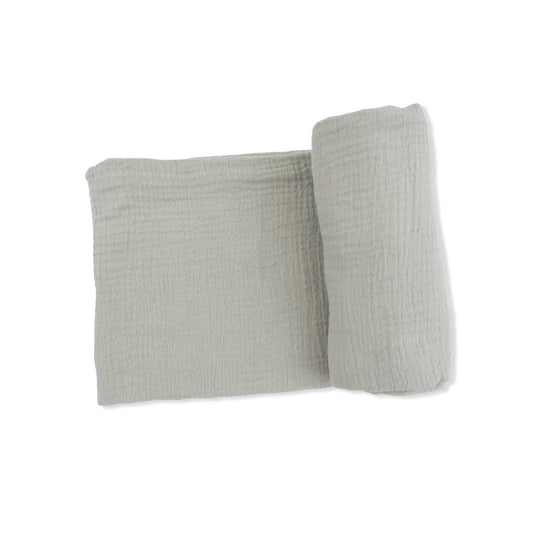 Solid Muslin Desert Green - Swaddle Blanket: 47X47