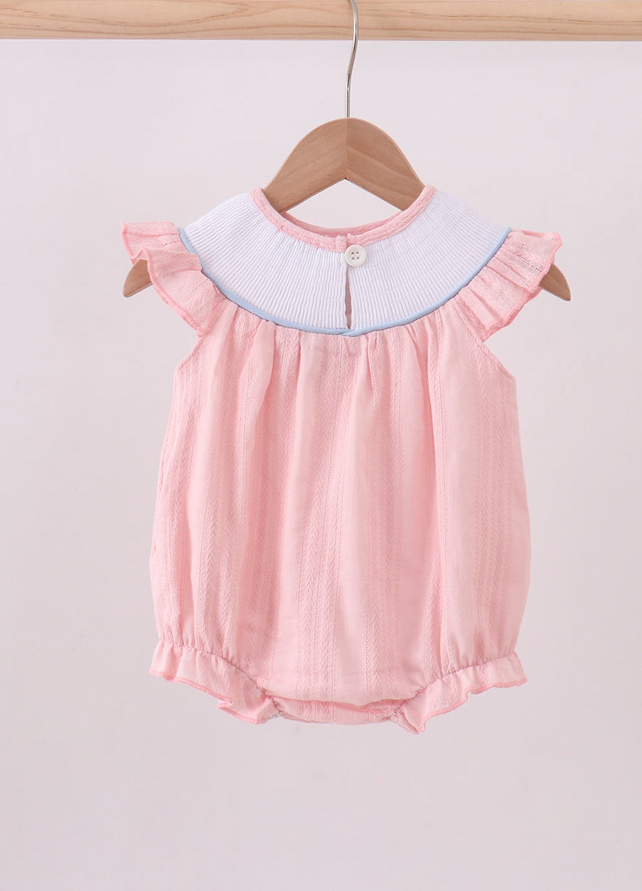 Pink princess smocked bubble