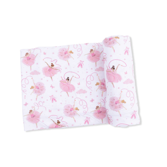 Ribbon Ballerinas - Swaddle Blanket: 45X45