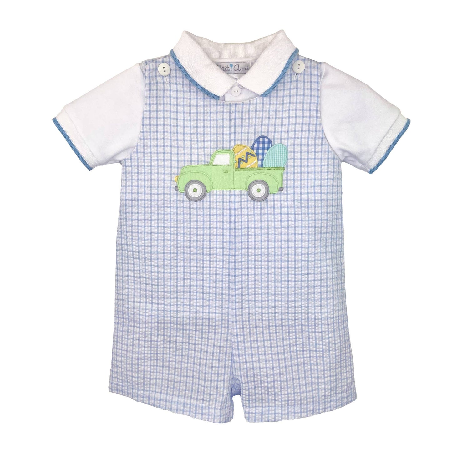 Romper with Easter Truck Applique