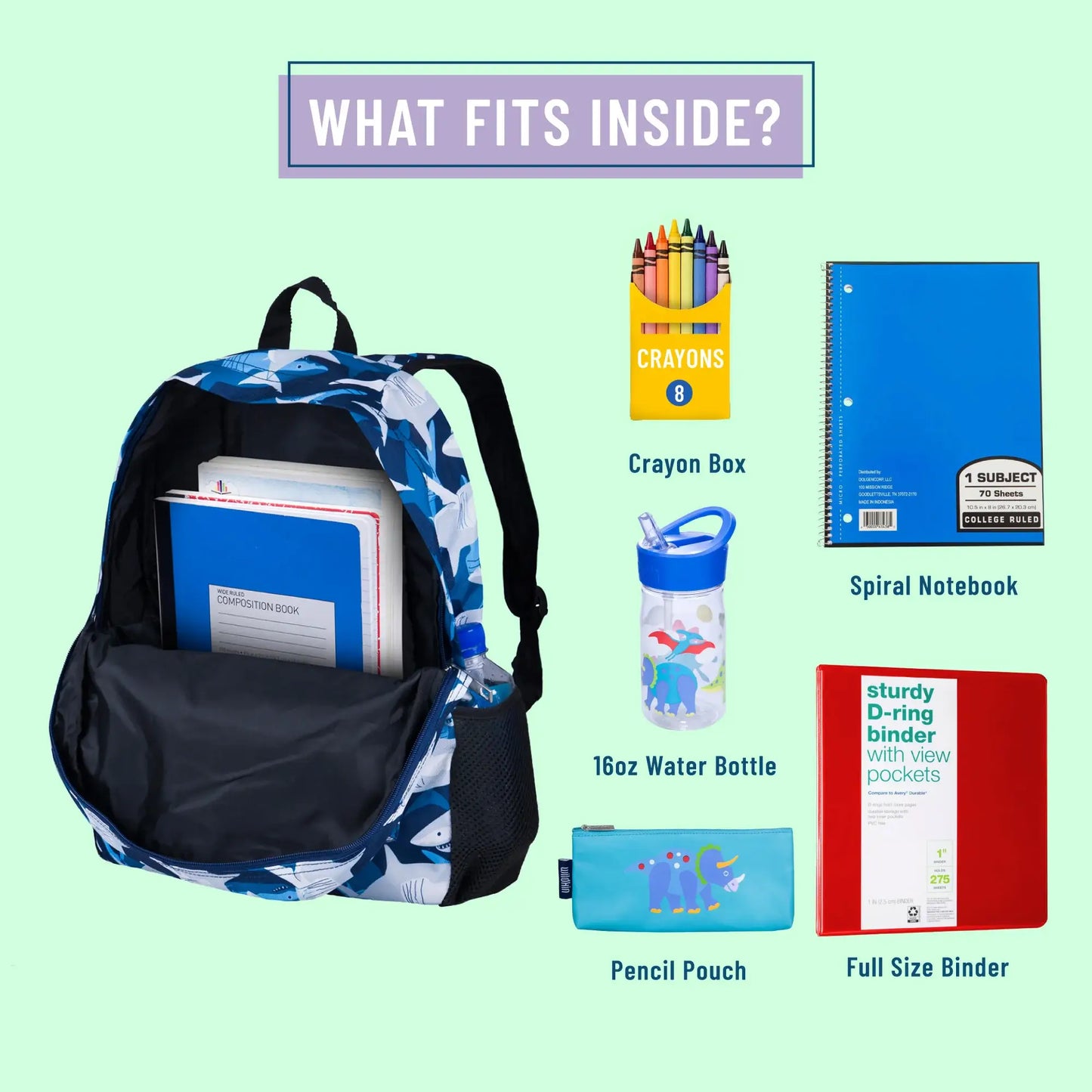 Sharks Backpack - 16 Inch