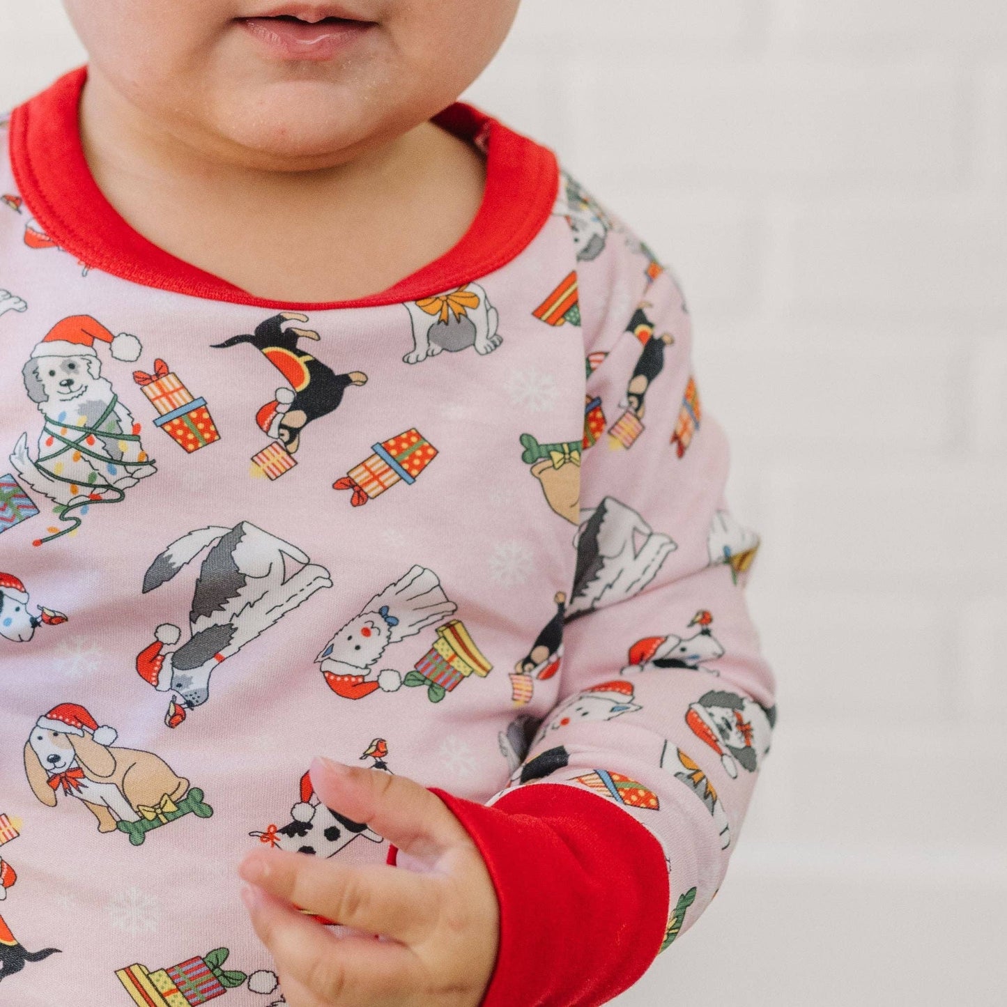 Yappy Christmas Long Pajamas - Pink