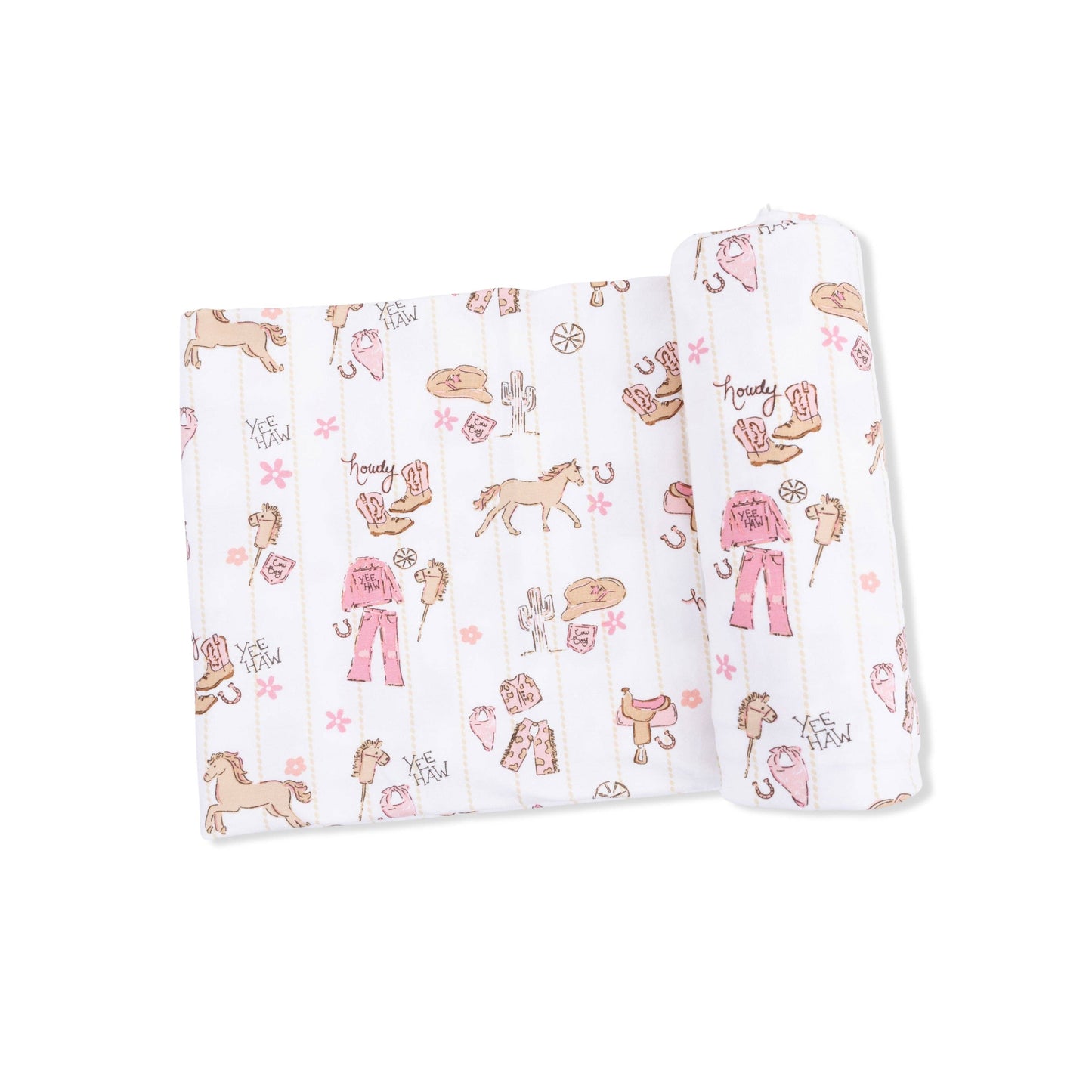 Cowgirl Nursery - Swaddle Blanket: 45X45