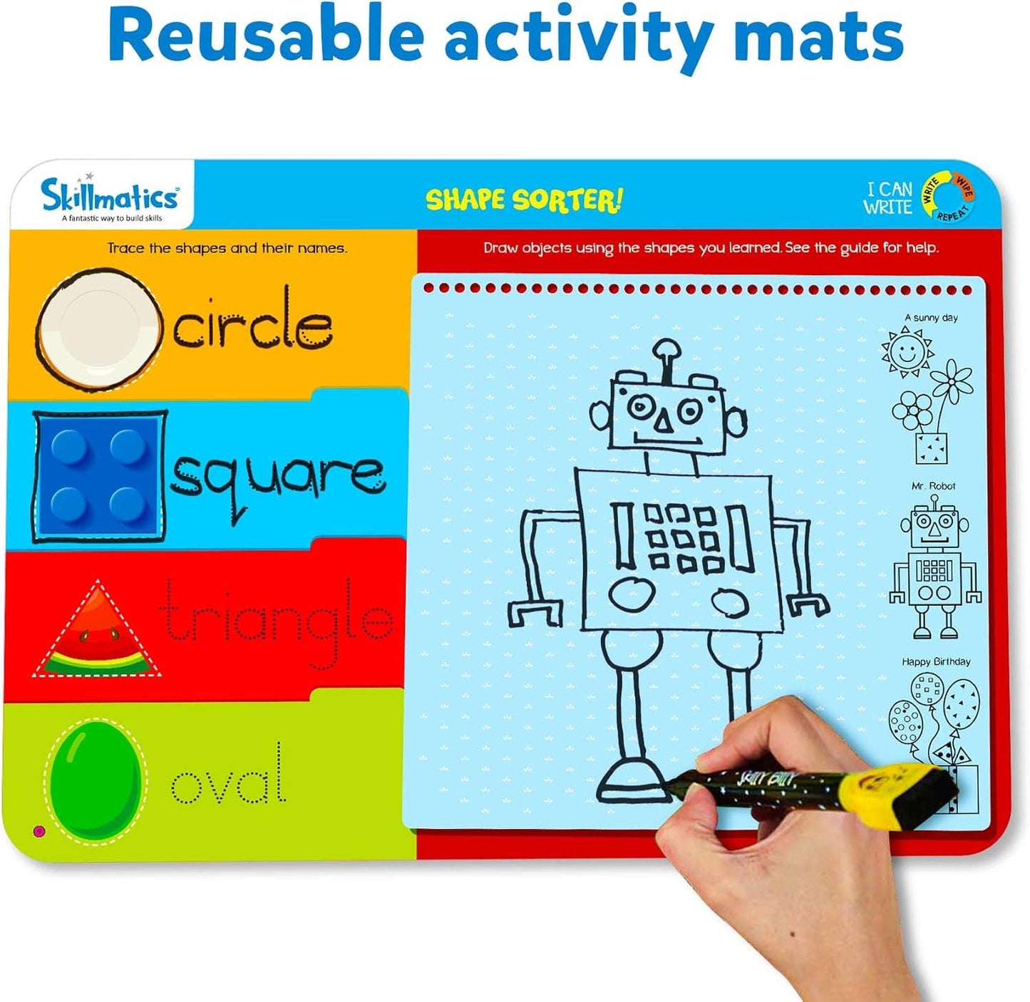 Skillmatics - I Can Write: Write and Wipe Activity Mats