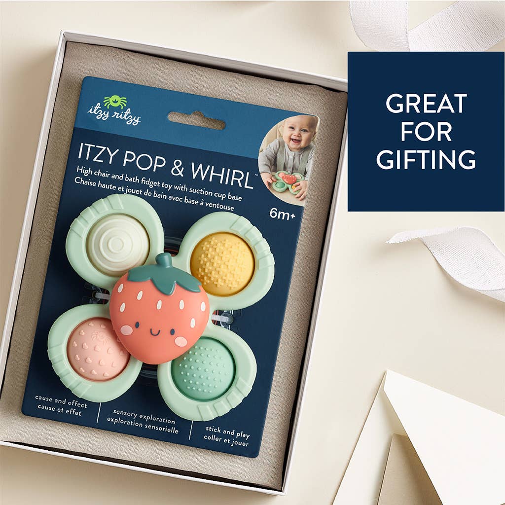 *NEW OPTION* Itzy Pop & Whirl™ - Bath + Travel Toy: Strawberry