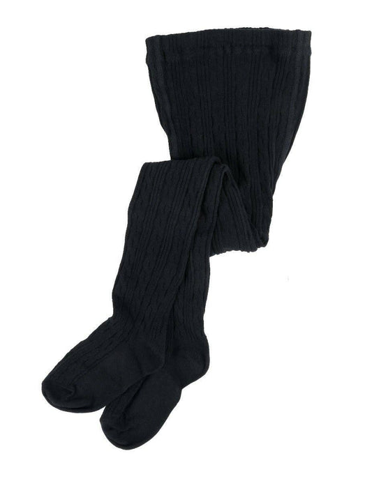 Kids Knit Tights: BLACK