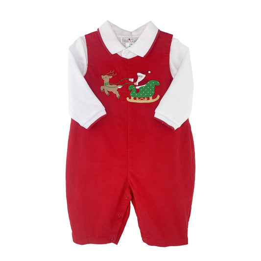 Holiday Longall with Reindeer Applique