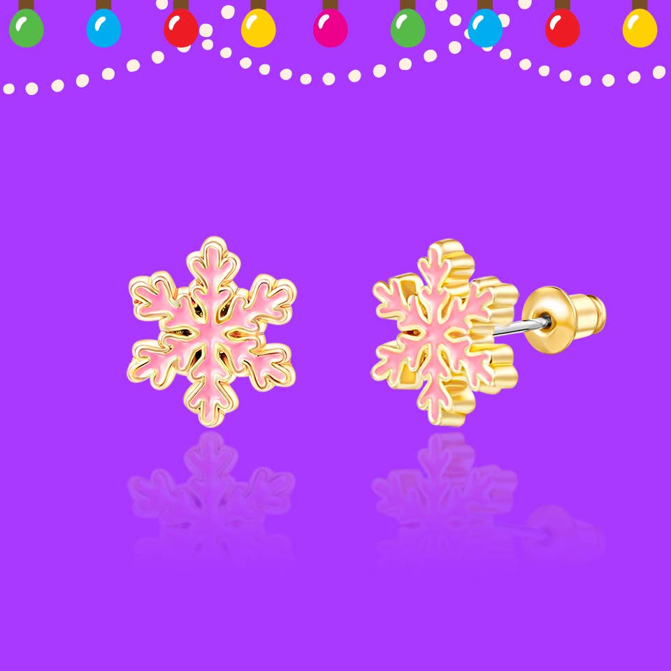 Snowflake Magic Earrings | Kids Studs | Stocking Stuffer