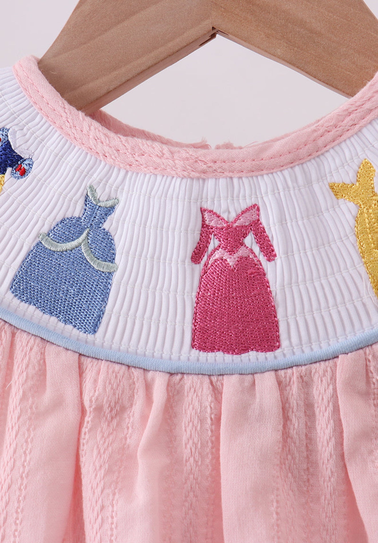 Pink princess smocked bubble