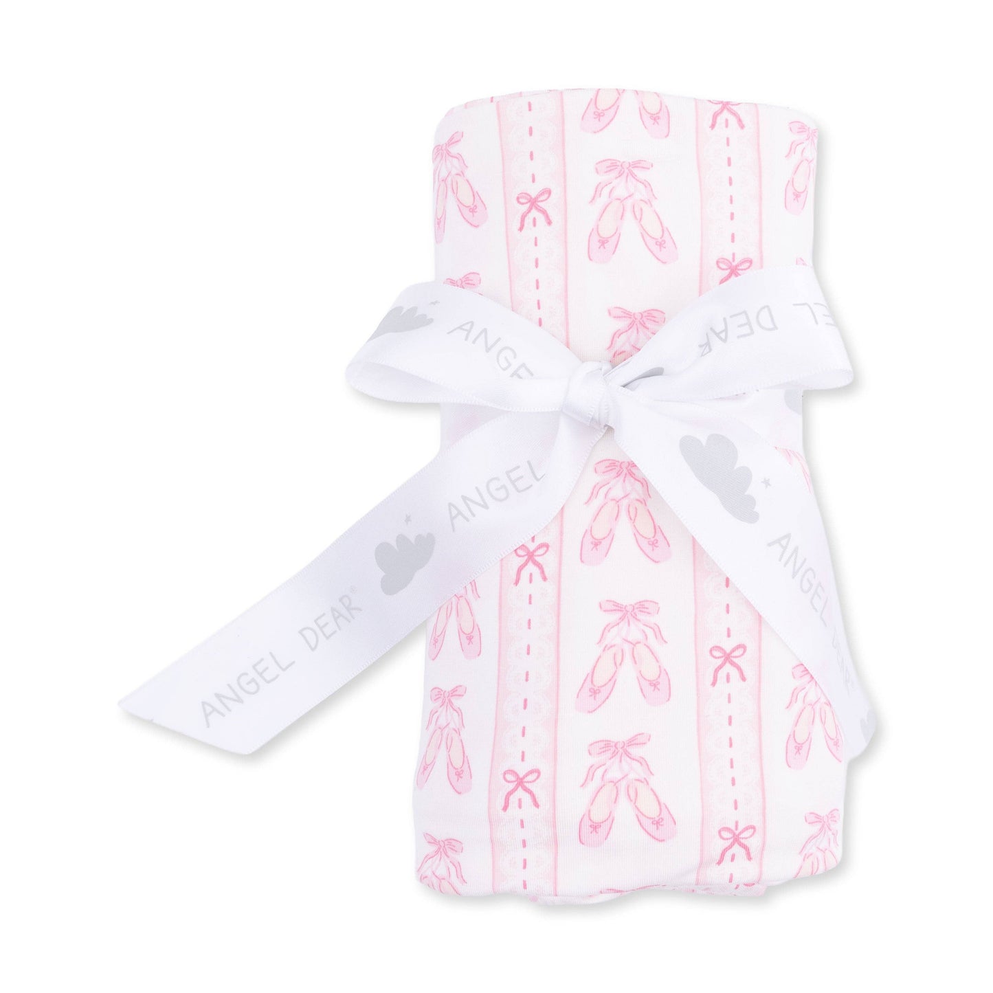 Ballet Shoes Ribbon Stripe - Swaddle Blanket: 45X45