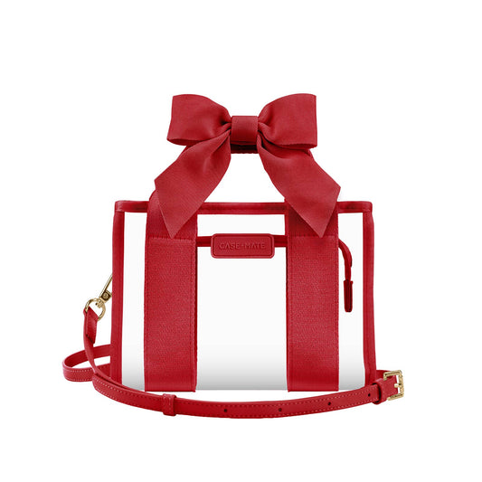 Clear Stadium Bag: Varsity Red Bow by Case Mate