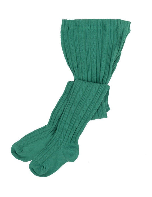 Kids Knit Tights: GREEN