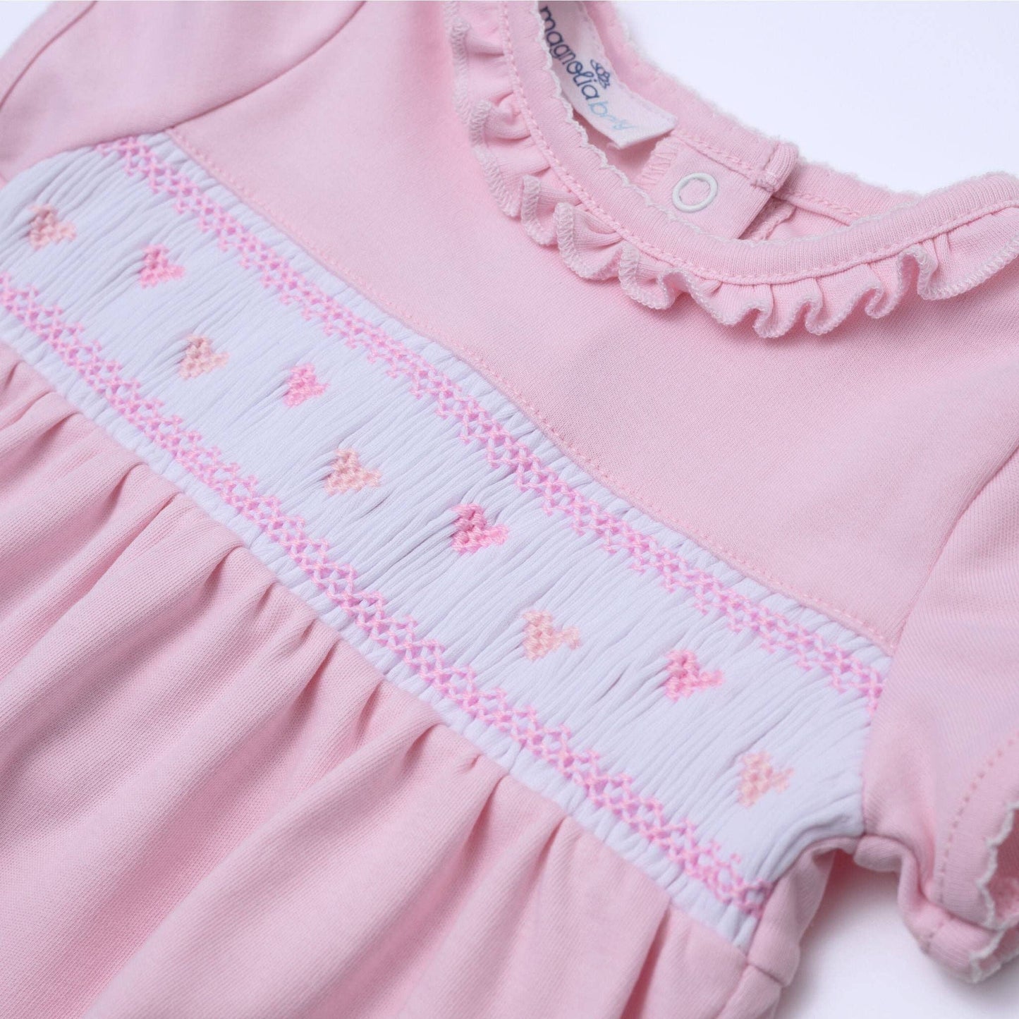 Valentine's Classics Smocked Short Sleeve Bubble