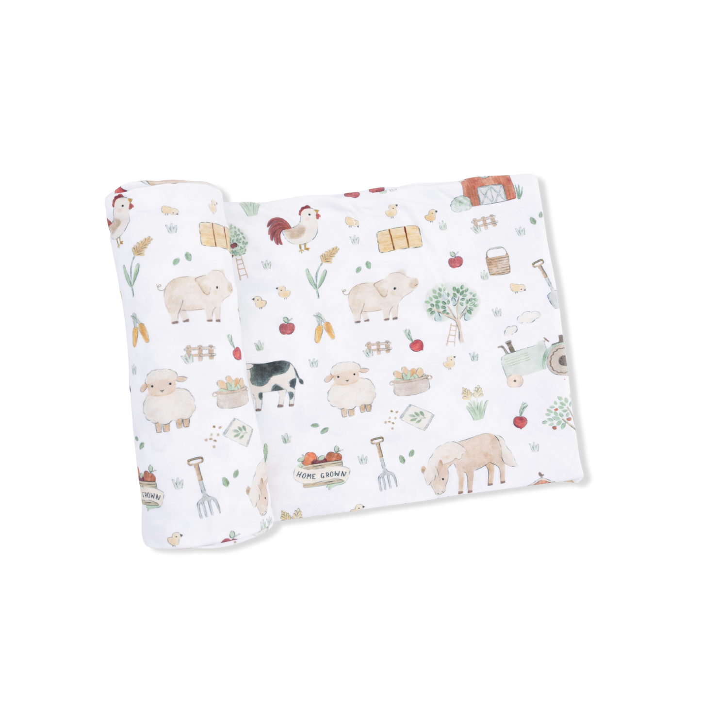 Cute Farm Animals Uni - Swaddle Blanket: 45X45