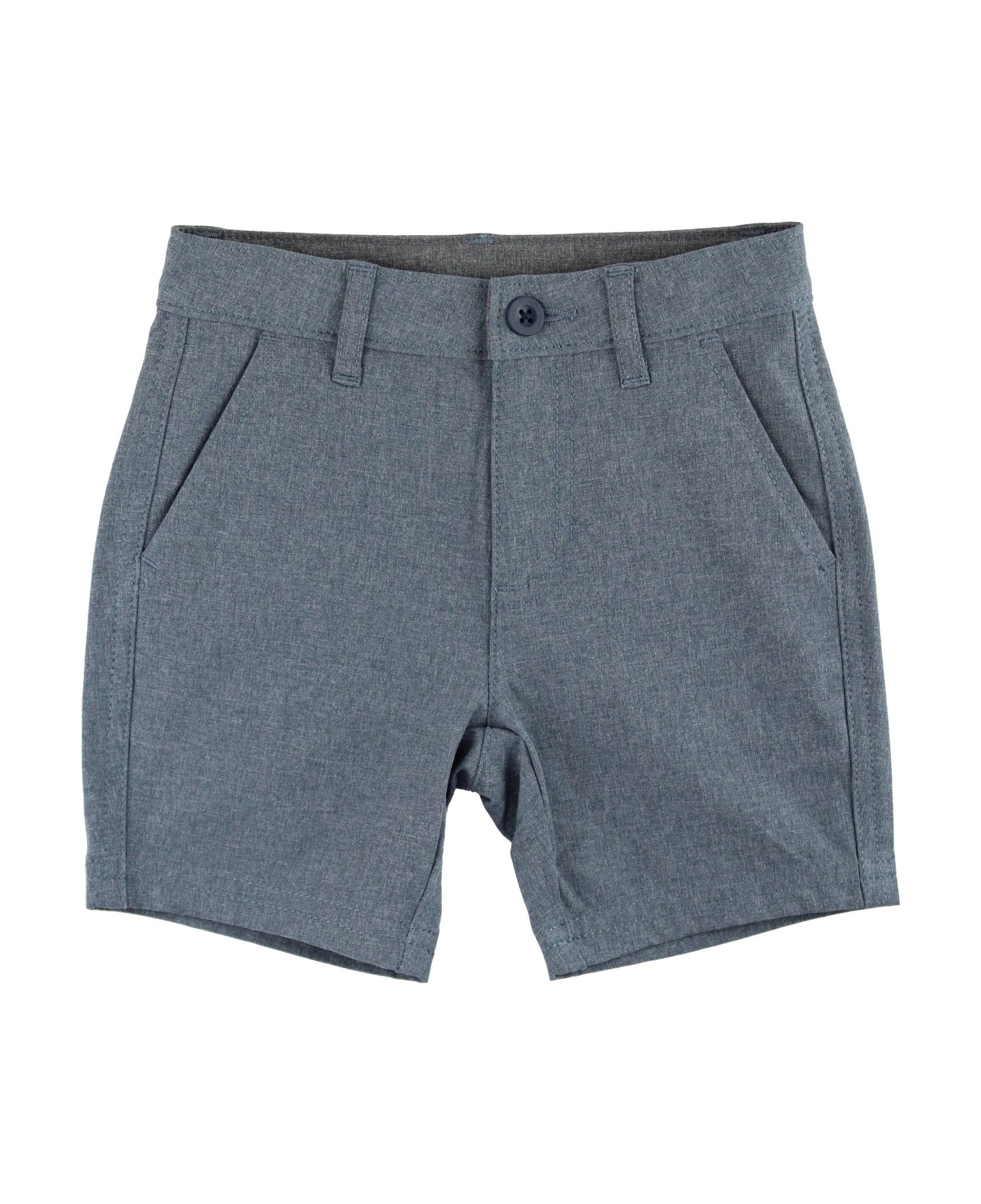 Boys Heather Navy Hybrid Shorts: Blue