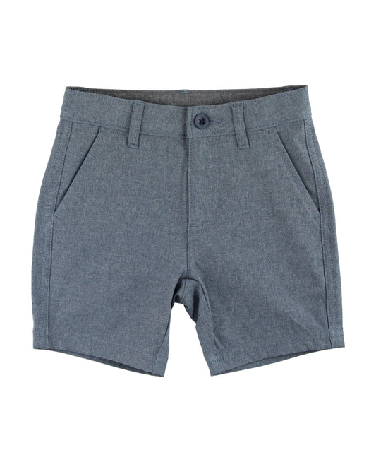 Boys Heather Navy Hybrid Shorts: Blue