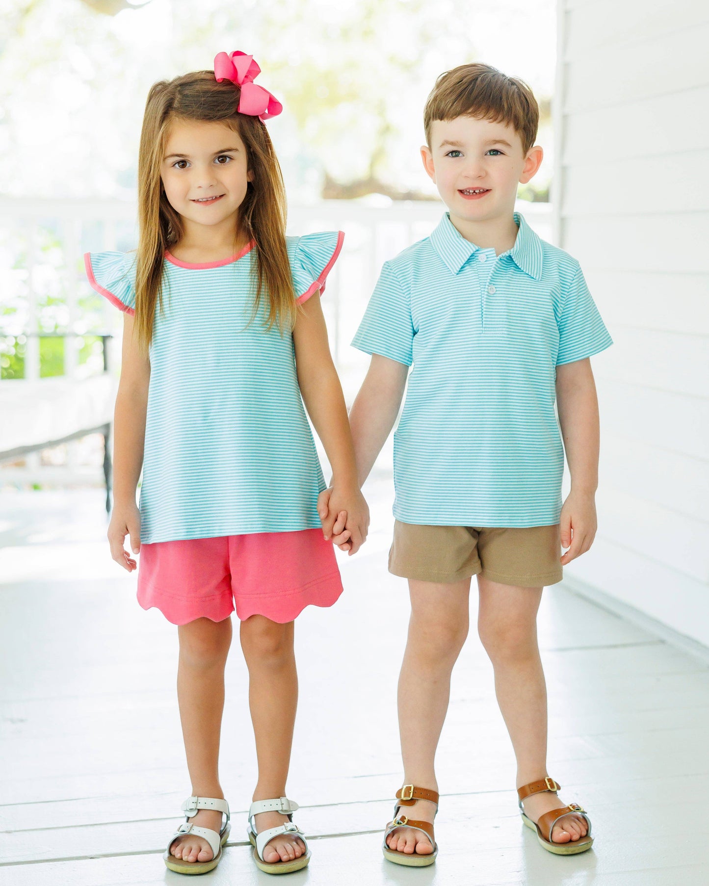 Michael Polo- Dark Mint Stripe