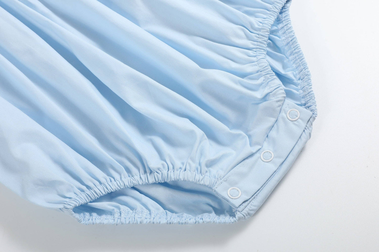 Blue and Pink Bow Smocked Romper