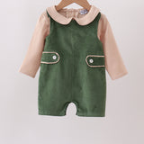 Green Corduroy Jon Jon Set