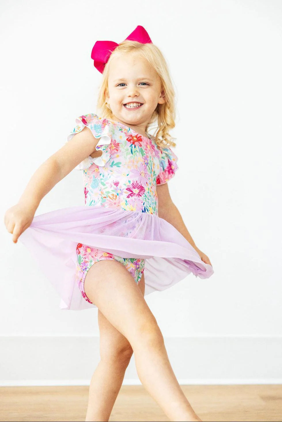 Field of Flowers S/S Twirl Leotard