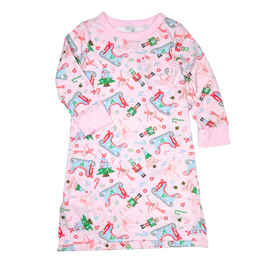 Nutcracker Joy L/S Nightdress: Pink