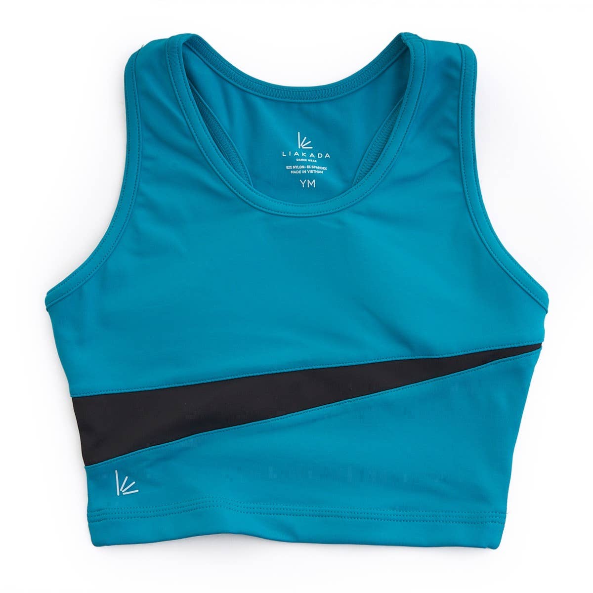 Girls' Bolt Crop Tank: Dark Teal