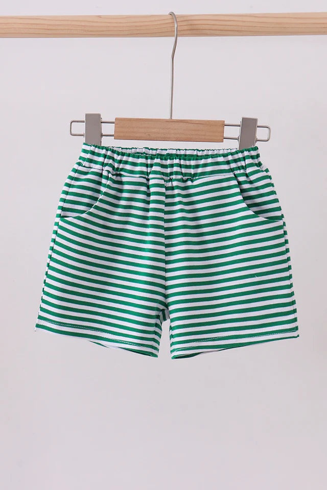 Premium Green&white stripe shorts