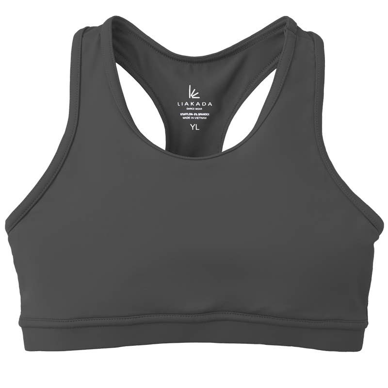 Girls' Racerback Bra Top: Black