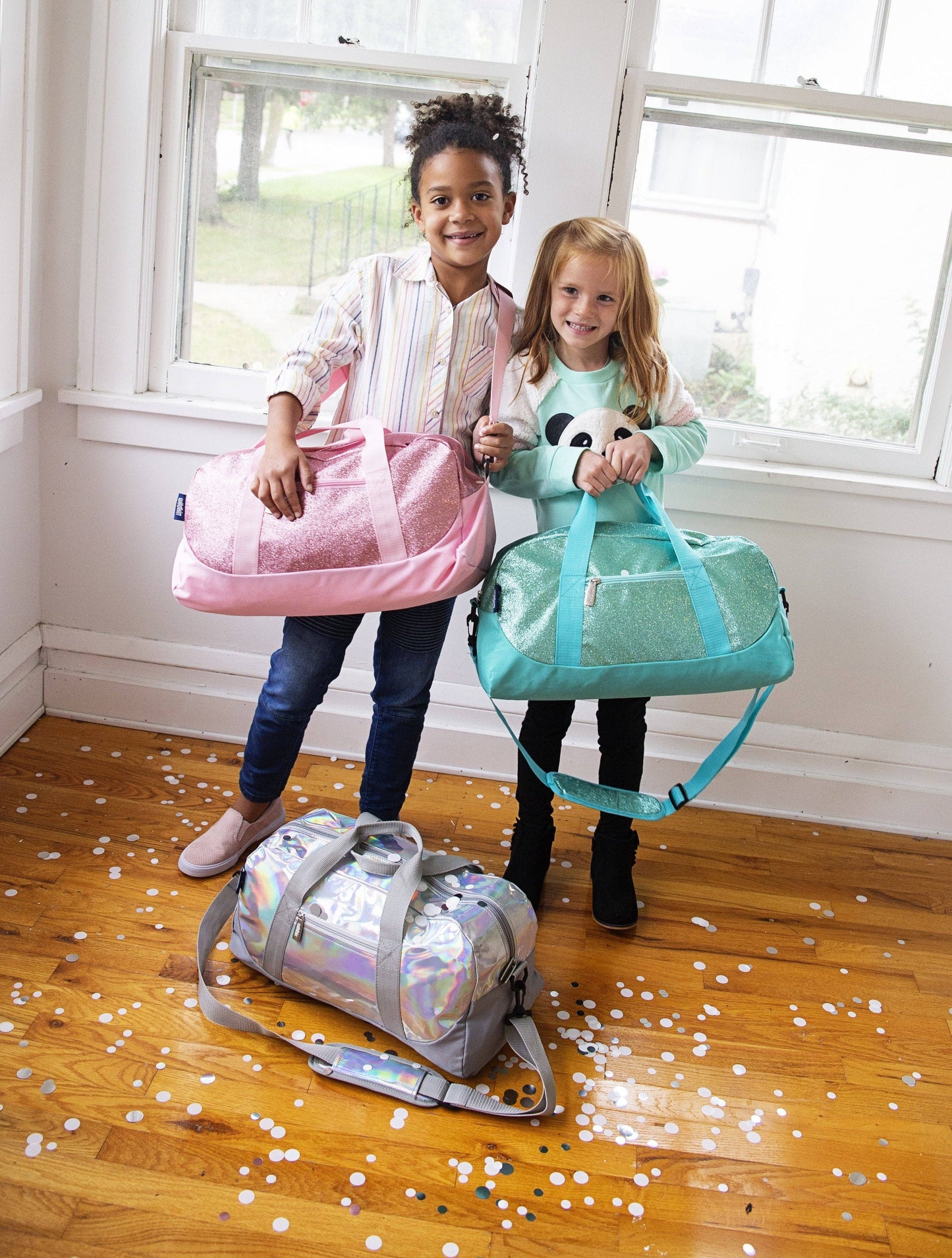 Blue Glitter Overnighter Duffel Bag