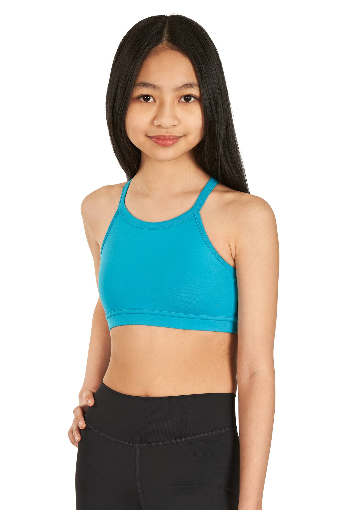Girls' Halter Neck Bra Top: Merlot
