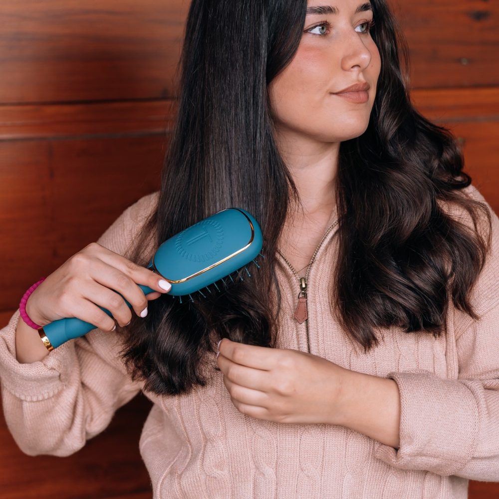 Detangler Hair Brush for Fine Hair - Teal With It