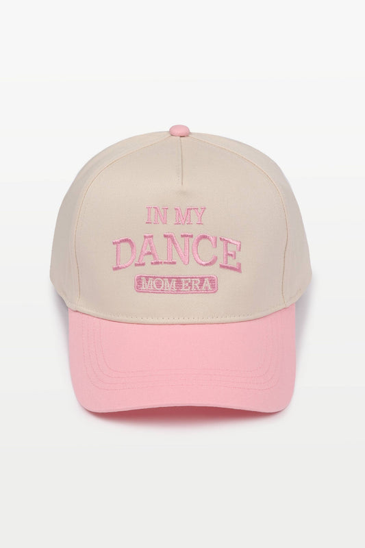 In My Dance Mom Era Embroidered Cap: Pink