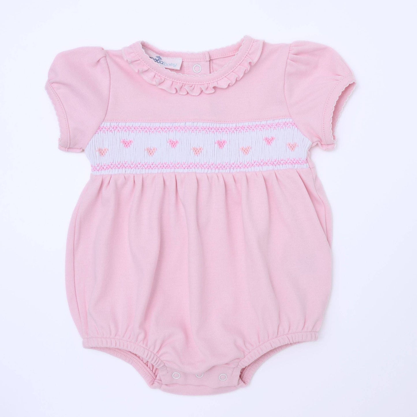 Valentine's Classics Smocked Short Sleeve Bubble