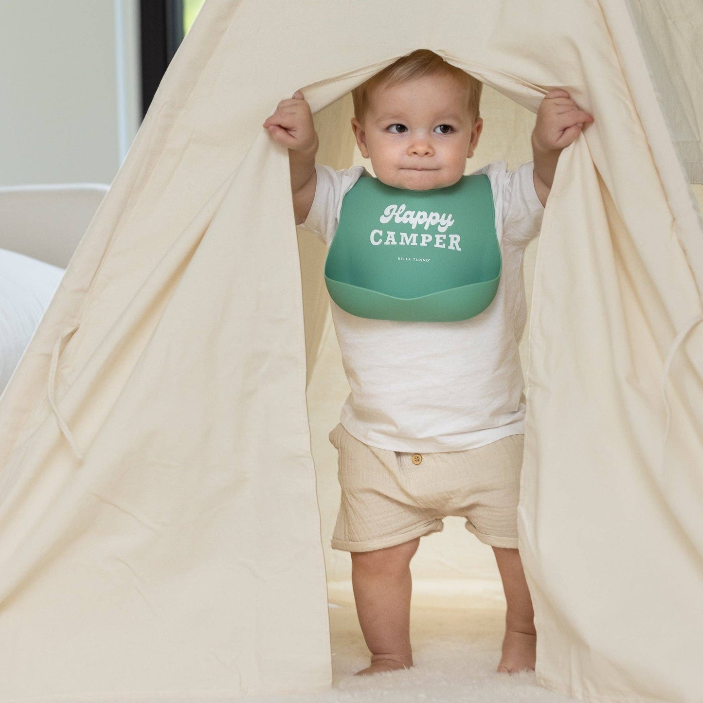 Happy Camper Wonder Bib: Green