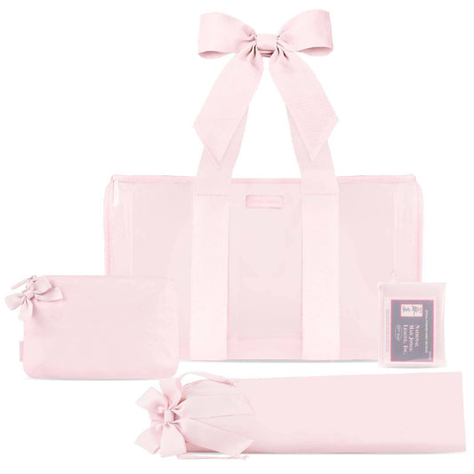 Case-Mate Mahjong Jelly Tote Set: Ballet Pink Bow