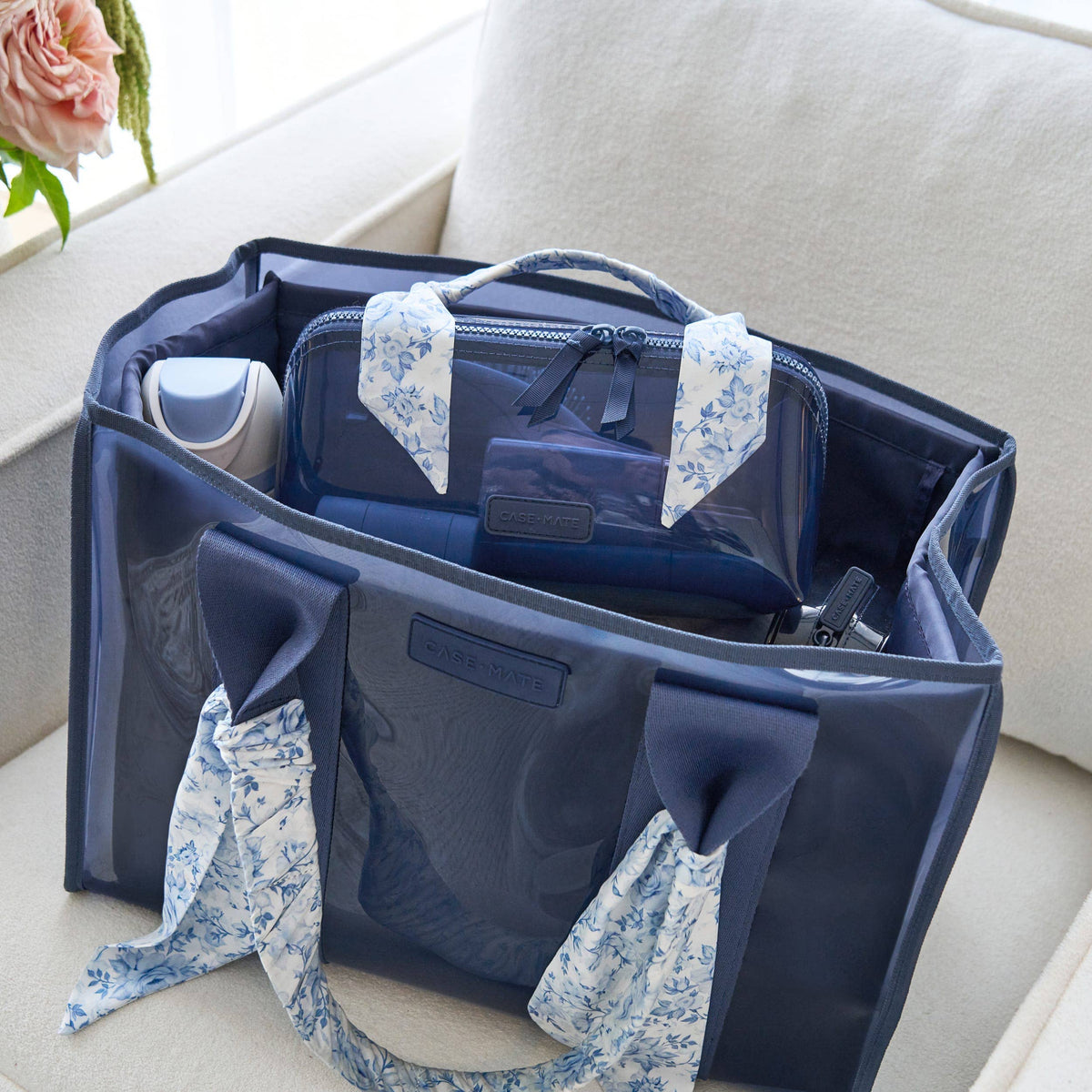 Jelly Cosmetic Bag – Waterproof Lay-Flat Makeup Bag: Tortoiseshell