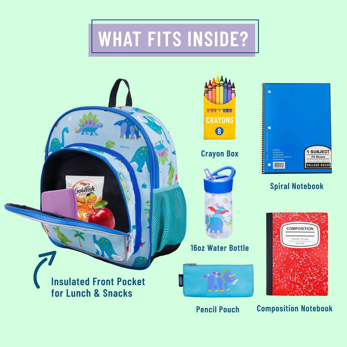 Dinosaur Land Backpack - 12 Inch