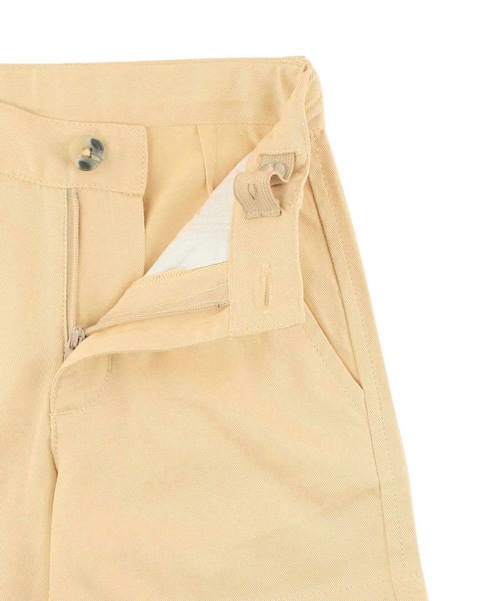 Boys Sunny Khaki Chino Shorts: Off-White